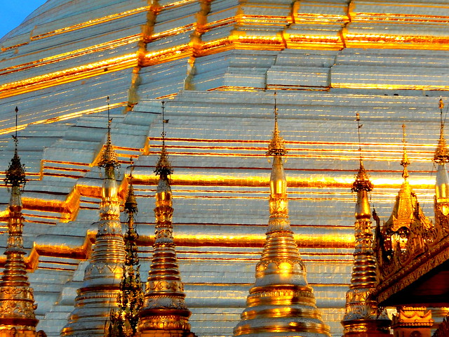 gold on the pagoda
