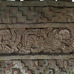 relief of serpents and skulls, tula tula, basement of pyramid b