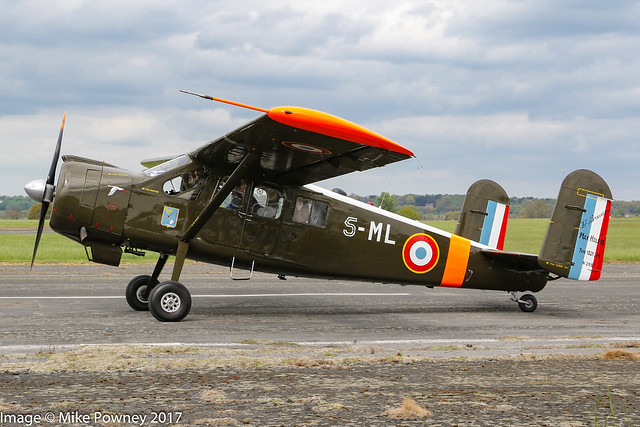 G-CIGH - 1960 build Max Holste MH1521M Broussard, taxiing for departure at Halfpenny Green during Radials, Trainers & Transports 2017