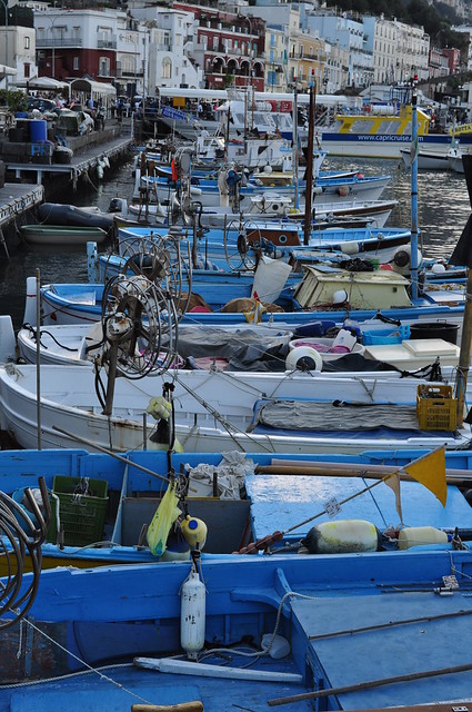 Au port de Marina Grande, Capri, Campanie, Italie.