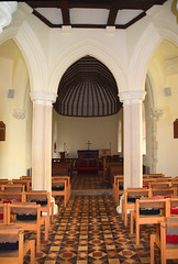 looking east from the round nave