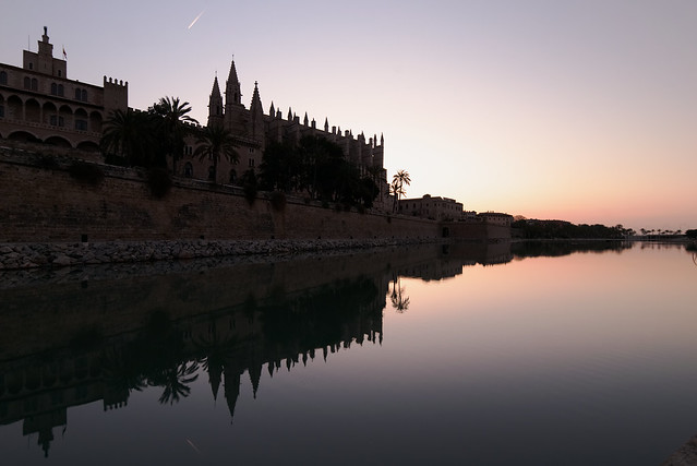 Palma Cathedral Silhouette Reflections