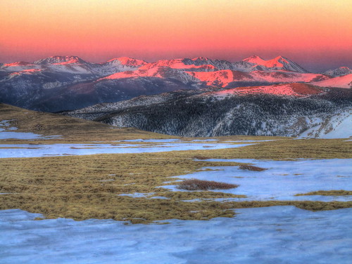 IMG_0098_099_100_HDR_PAINTERLY2 by David C. Miller, *0098: Sunrise, featuring Greys and Torreys peaks (on the right). Pho