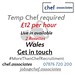 Temp chef | £12 pH | #Wales  #chefs #tempchefs #c-hefjobs #chefsofInst-agram #reliefchefs #cheflife #jobs #Hospitality #foodporn #Restaurants #Menu #NewStart #KeepPushi-ng #MoreThanChefRecr-uitment #Chefrecruitment #So-cialMedia #desserts #dessertgram #mi
