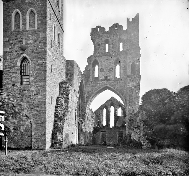"Church ruins with pointed arches" is Kildare Cathedral