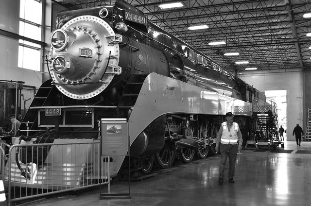 #4449 Freedom Train, steam engine. Oregon Heritage railway center, Portland Oregon
