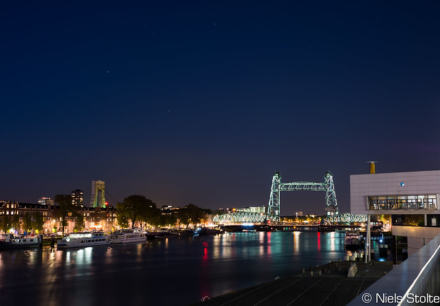 Noordereiland and de Hef by Night / Rotterdam, the Netherlands