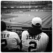 "Obstacle 2" by #interpol  #yankees vs #astros with @darylmojofr and George.  #2017 #sports #dj #jeter #re2pect #bw #baseball #newyork