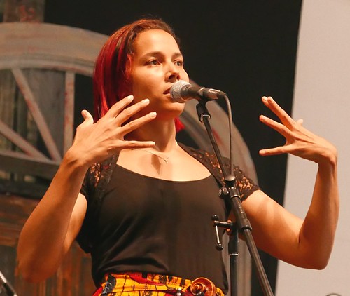 Rhiannon Giddens on Day 5 of Jazz Fest - May 5, 2017. Photo by Black Mold.
