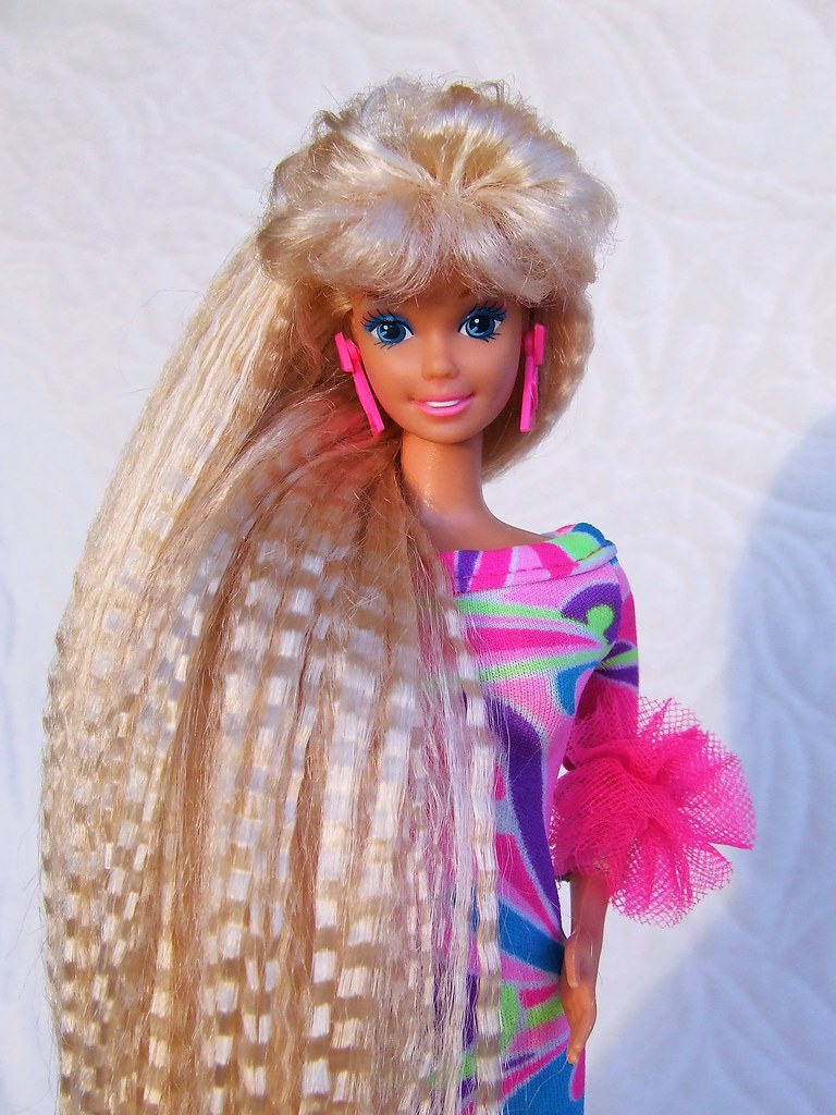 barbie with crimped hair