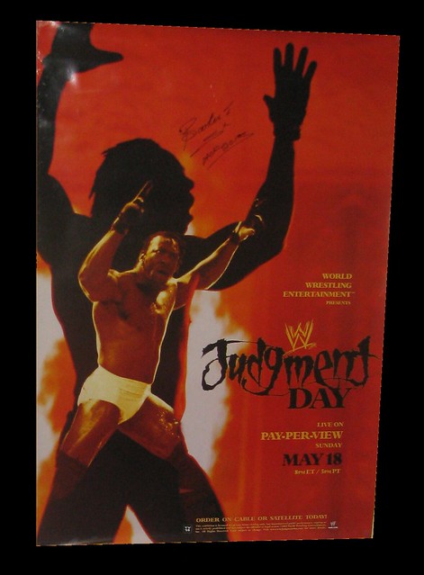 Booker T Autographed WWE Judgment Day 2003 PPV Poster