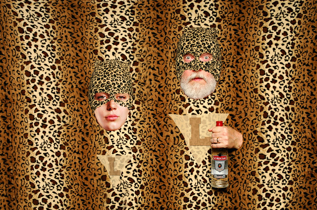 The Leopard Twins ~ Masters of Stealth and Camouflage, as long as they're in front of Leopard Skin Wallpaper and as long as Vodka isn't Present