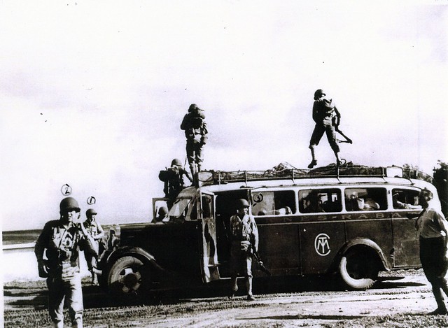 French Bus Carrying Marines, November 1942