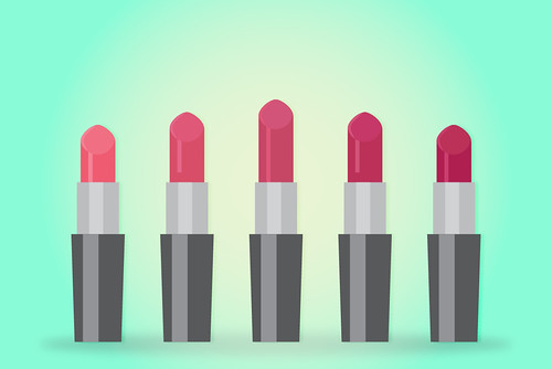 makeup/cosmetics: a row of lipsticks in various shades of pink | by franchiseopportunitiesphotos