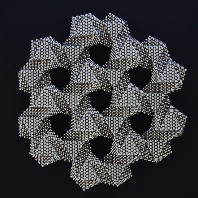 Hexagon Lattice of Jessen's Orthogonal Icosahedra