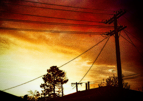 dusk moody canada alberta orange telephonepole sunset urban