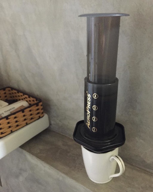 #Trinidad #coffee + #Colombo water + a winning combination. Or maybe it's the jet lag. Either way, I'm breaking with tradition and having a second cup. #aeropress