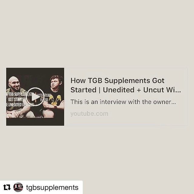 #Repost @tgbsupplements with @repostapp ・・・ 🔥Check out this YouTube on How TGB Supplements Got Started...The uncut/unedited/non-PG-13 version🔥This video is Trevor Benko, owner of TGB Supplements story, and the difficult obstacles he had to overc