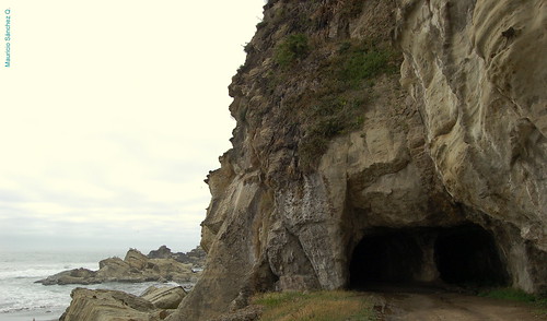 playa mar naturaleza cueva lebu chile