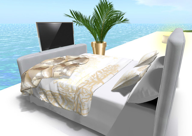 The YouTube/Web Browser/TV Bed - White Leather