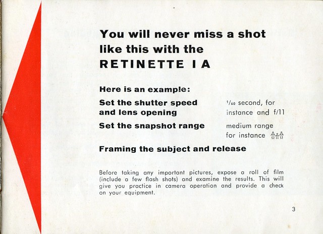 Kodak Retinette IA (Late) Instructions - Page 3