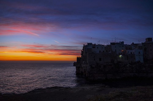 Dawn in Polignano a Mare. by Antonio Cinotti - antoncino, An awesome sunrise in front of Polignano a Mare an awesome little village in the southern Italy. Bar
