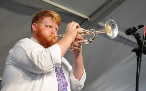 Doyle Cooper Jazz Band in Economy Hall Tent on Day 4 of Jazz Fest - May 4, 2017. Photo by Black Mold.