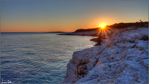 sunset sun tramonto sea adriatico jadran premantura istra istria croatia hrvatska kamenjak lucianosilei canon7d canon1740mm seascape landscape panorama