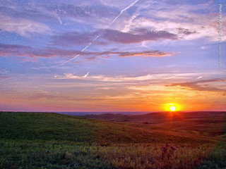 Sunset in the Flint Hills, 23 July 2016