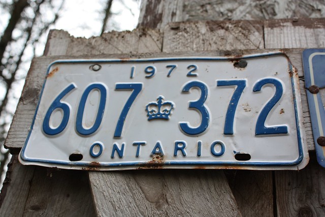 1972 Ontario License Plate