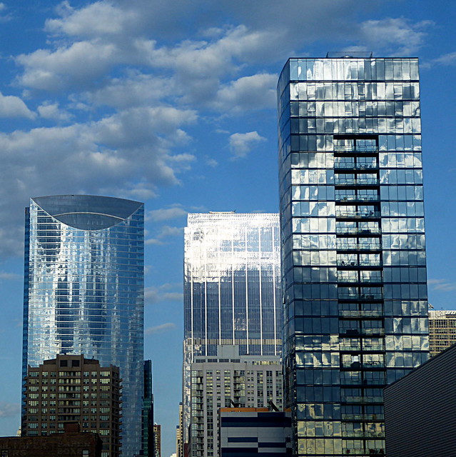 New glass towers on the near west side of Chicago