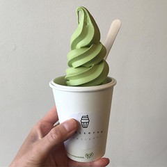 Ice cream of the day: Green Tea Soft Serve 🍦