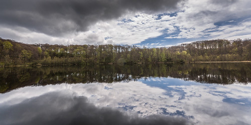 landschaftennatur rügen see spiegelung sellin granitz schwarzersee blacksea clouds panorama reflection forest