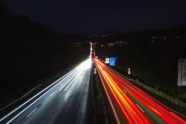 Autobahn 8 by night #Just5MinutesAwayFromHome