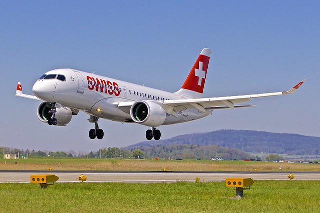 ZRH/LSZH: Swiss LX (SwissGlobal) Bombardier CSeries CS100 (BD-500-1A10) HB-JBE