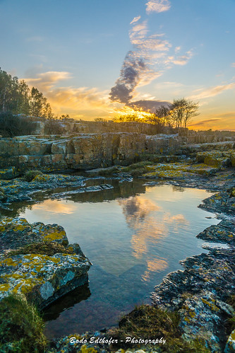 sweden skåne sunset natur naturelandscape naturphotography sverige stone rocks mirror spegling