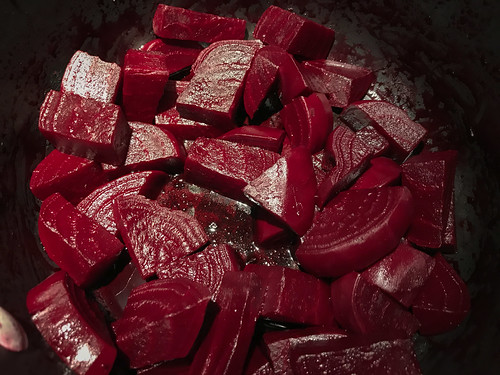 Beetroot in red wine reduction