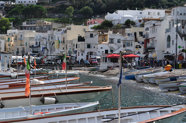 Au port de Marina Grande, Capri, Campanie, Italie.