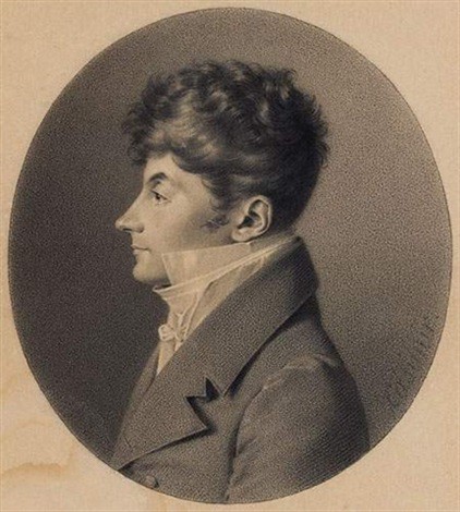 Portrait de jeune homme de profil par Jean Jacques Karpff 1809