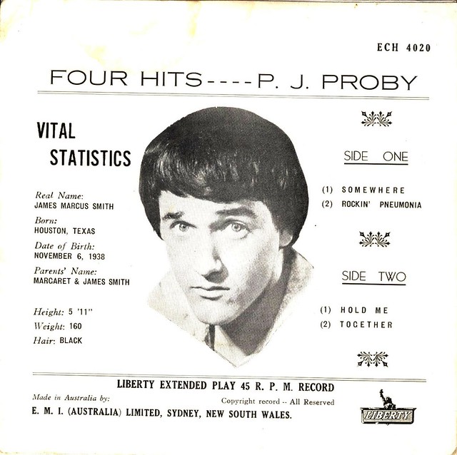 2 - Proby, PJ - Four Hits - EP - Australia - 1964-