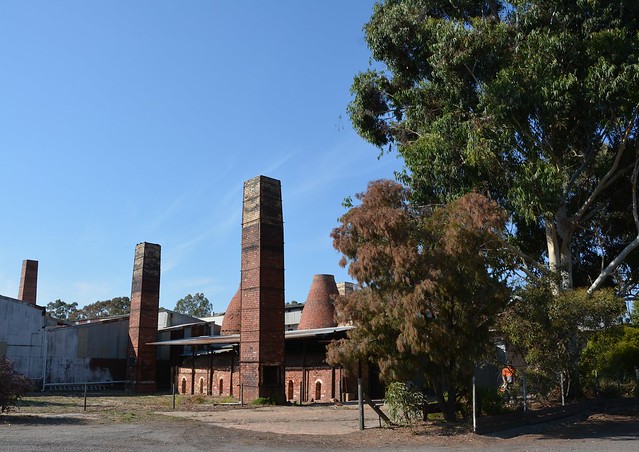 Stacks and kilns at Bendigo Pottery, Victoria Australia