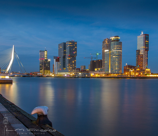 The Night falls at Rotterdam.