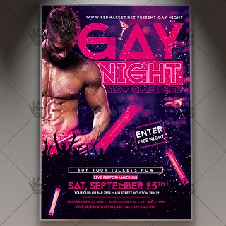 Gay Night - Premium Flyer PSD Template