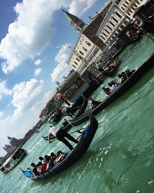 (#gondolieri) For centuries, the #gondola was the chief means of transportation and most common watercraft within #Venice. In modern times, the iconic boats still do have a role in public transport in the #city, serving as traghetti (ferries) over the Gra