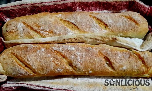 Baguette out of oven