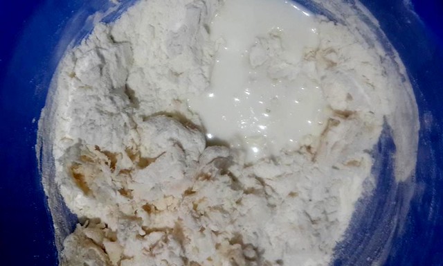 Curd and flour