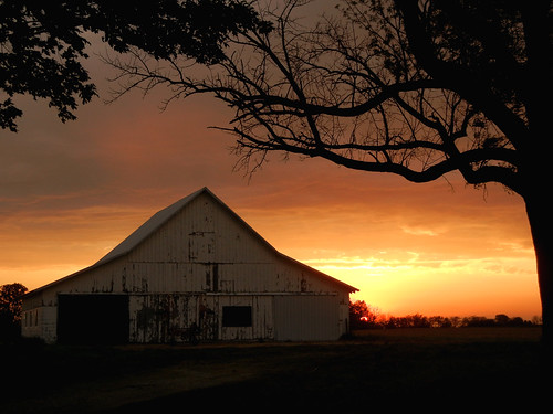 project52 sunset barn landscape silhouette tree rural outdoors indiana 2017