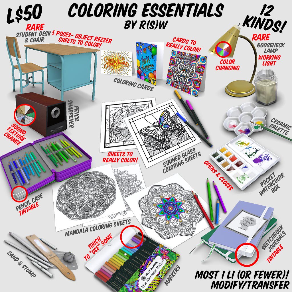 Coloring Essentials for Arcade   SL