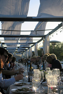 Sunset at the farm-to-table dinner