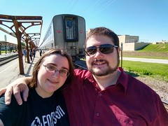 And a train selfie in Ottumwa #train #iowa